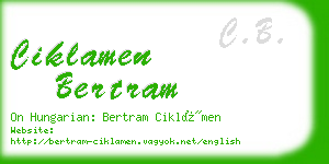ciklamen bertram business card